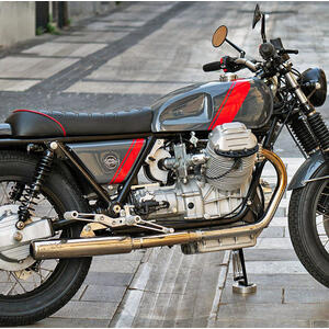 Exhaust muffler Moto Guzzi Serie Grossa Teste Tonde Mass M1 Classic pair