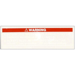 Sticker Moto Guzzi Serie Grossa i.e. fuel tank warning