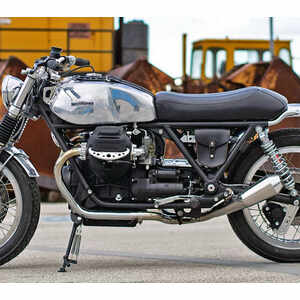 Finale di scarico per Moto Guzzi Serie Grossa Teste Tonde Mass Cafe Racer Curve kit 2-1