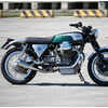 Auspuff Schalldämpfer Moto Guzzi Serie Grossa Teste Tonde Mass Cafe Racer Curve kit 2-1 - Bilder 5