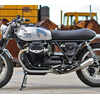 Finale di scarico per Moto Guzzi Serie Grossa Teste Tonde Mass Cafe Racer Curve kit 2-1