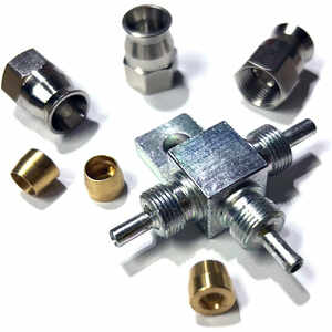 Brake hose connection Allegri 3 ways M10x1 male mounting hole kit