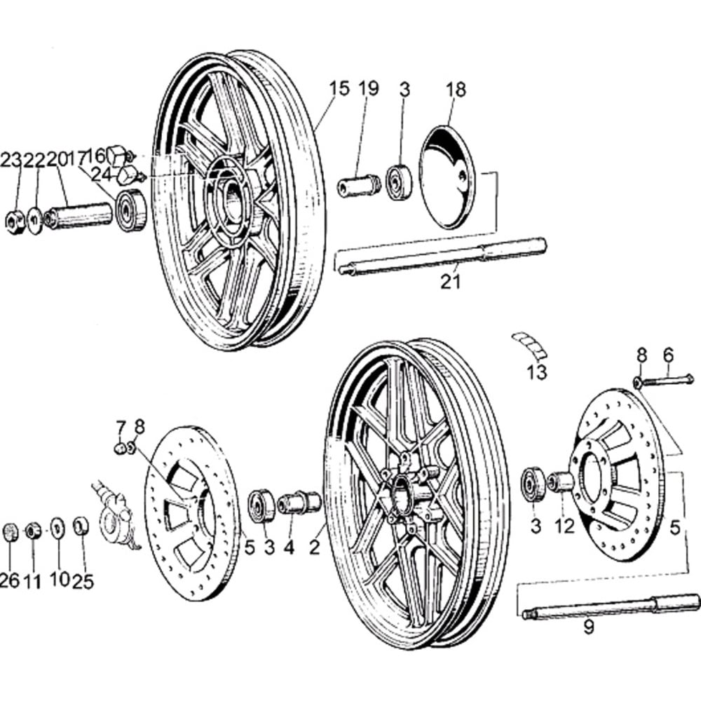 Moto Guzzi V 35 II - Chassis