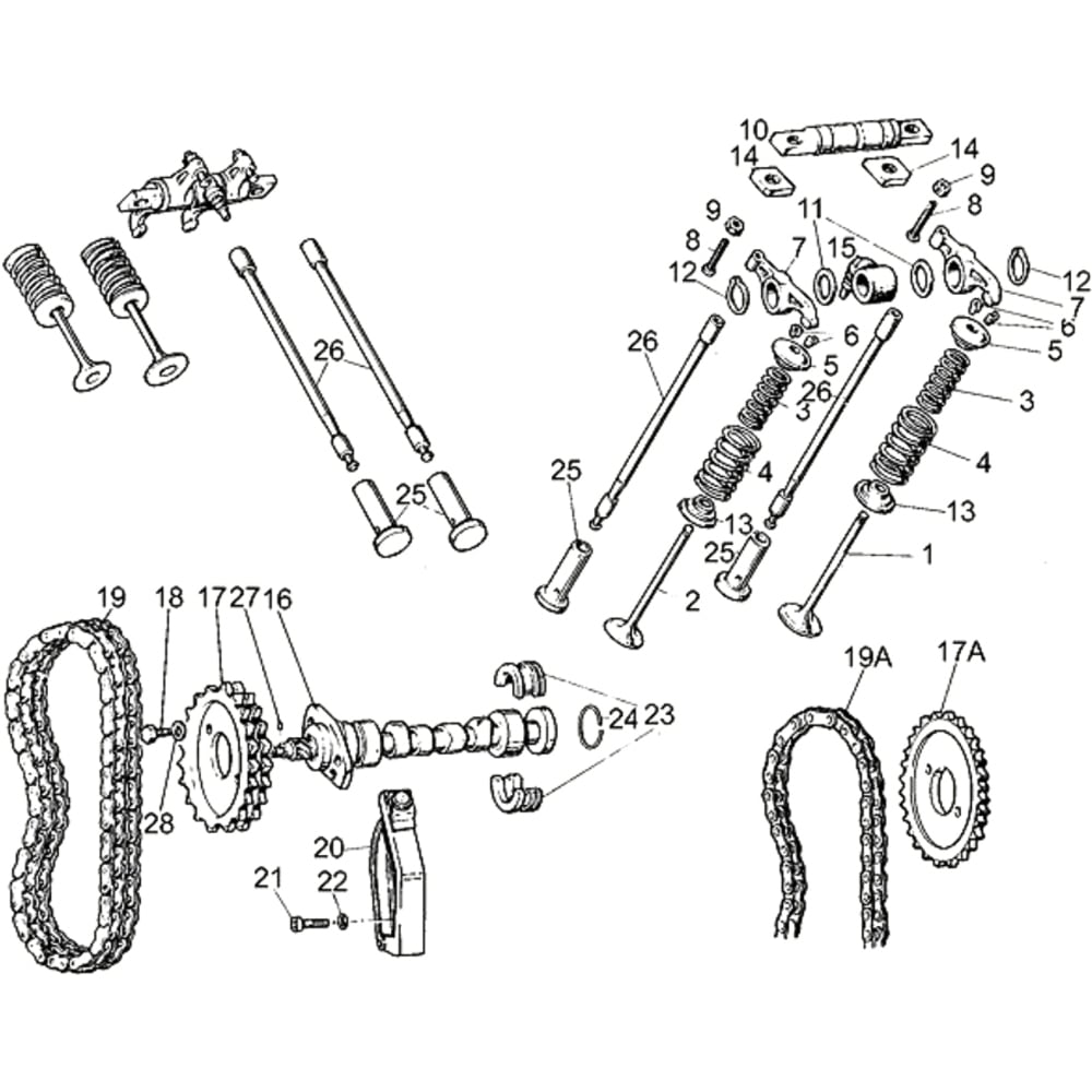 Moto Guzzi V 35 II - Engine