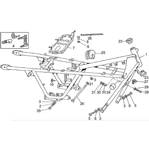 Moto Guzzi V 35 C - Chassis