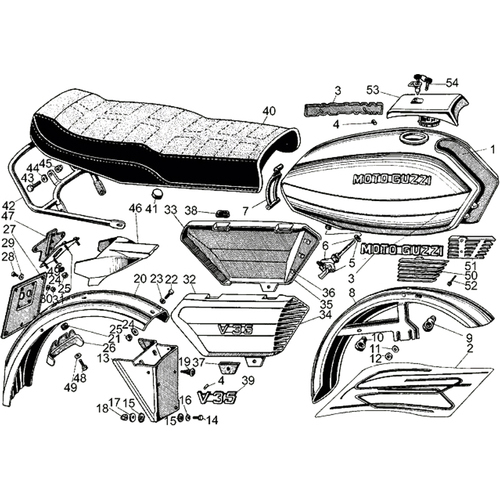 Moto Guzzi V 35 - Chassis