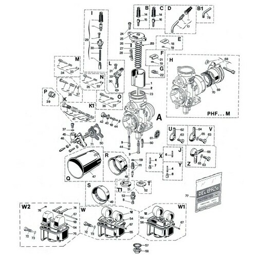 Carburatore Dell'Orto PHF 30/32/34/36