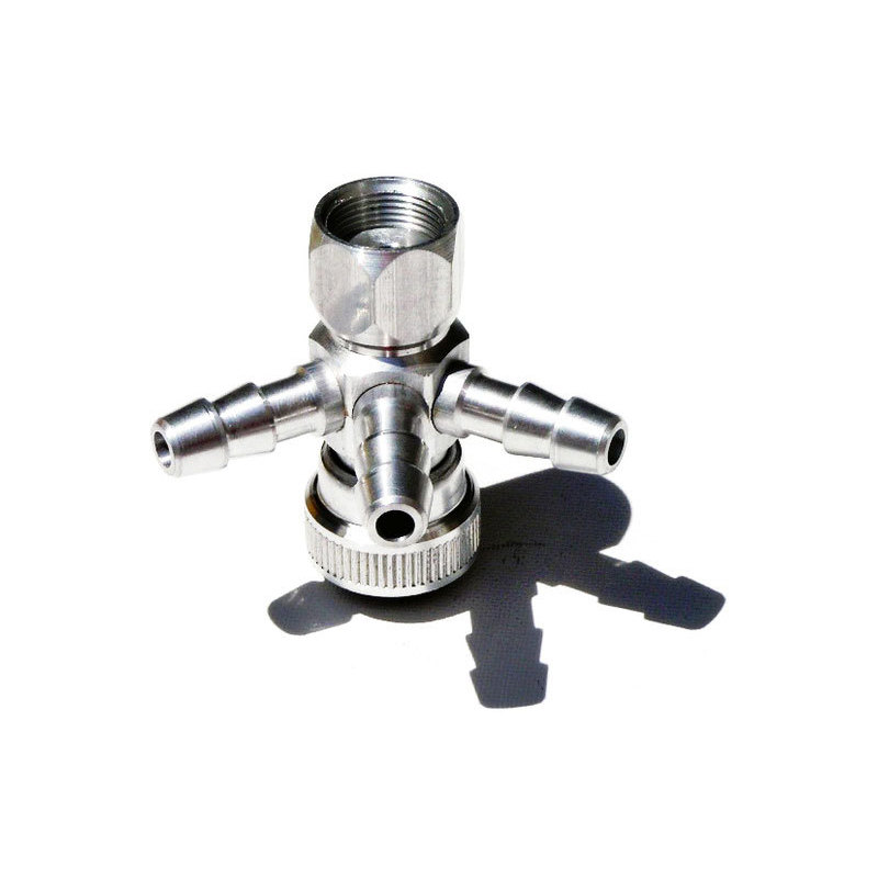 grifo de combustible m16x1 conexion triple lateral 8mm