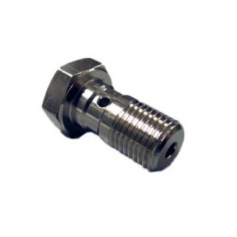 Hohlschraube M10x1.25 einfach flachkopf stahl grau