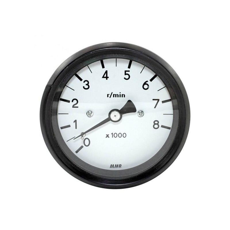 Electronic tachometer MMB Old Style 8K 2:1 body black dial white