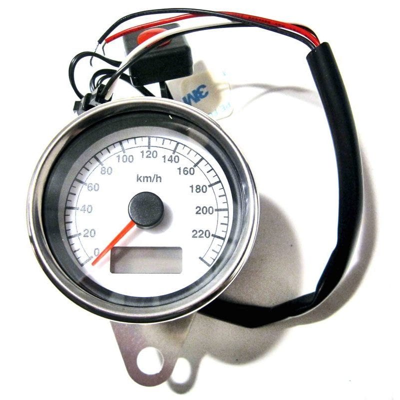 NoBrand Mechanical speedometer Modern Classic K=1.4 body chrome dial white