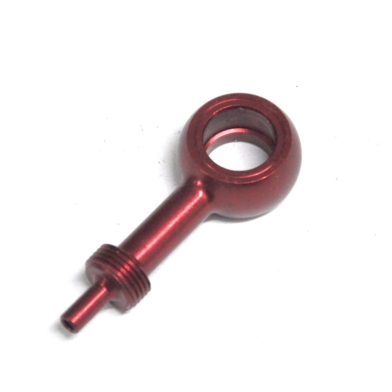 Banjo bolt fitting 10mm Allegri straight long alloy red