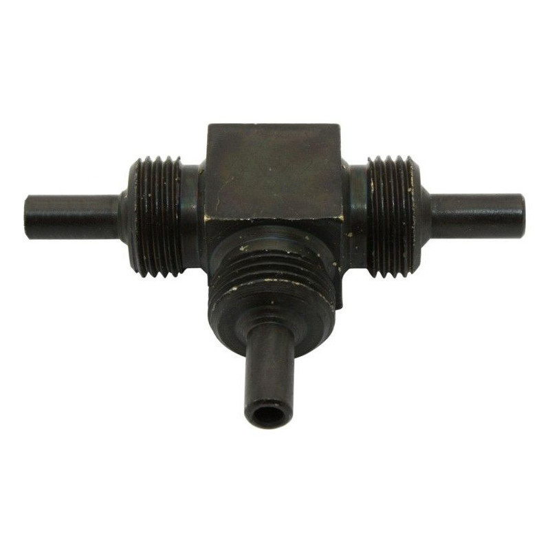 Brake hose connection Allegri 3 ways straight M10x1 male alloy black