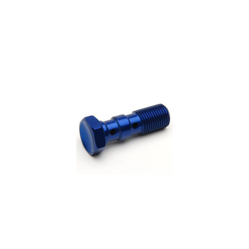 Hohlschraube M10x1.25 doppelt flachkopf legierung blau