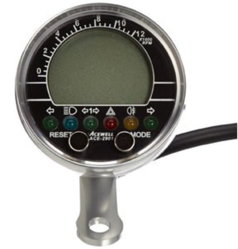 Electronic tachometer AceWell 2901 chrome