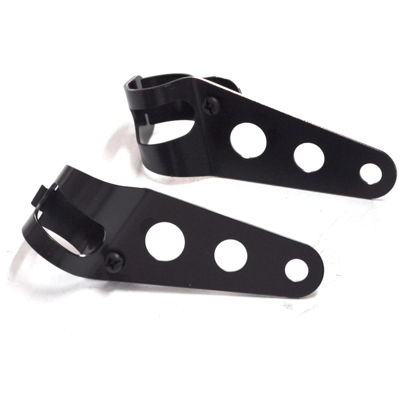 Headlight bracket side mounting Bobber black pair