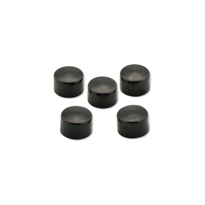 Hexagonal head bolt cover M10 plastic black set 5pc