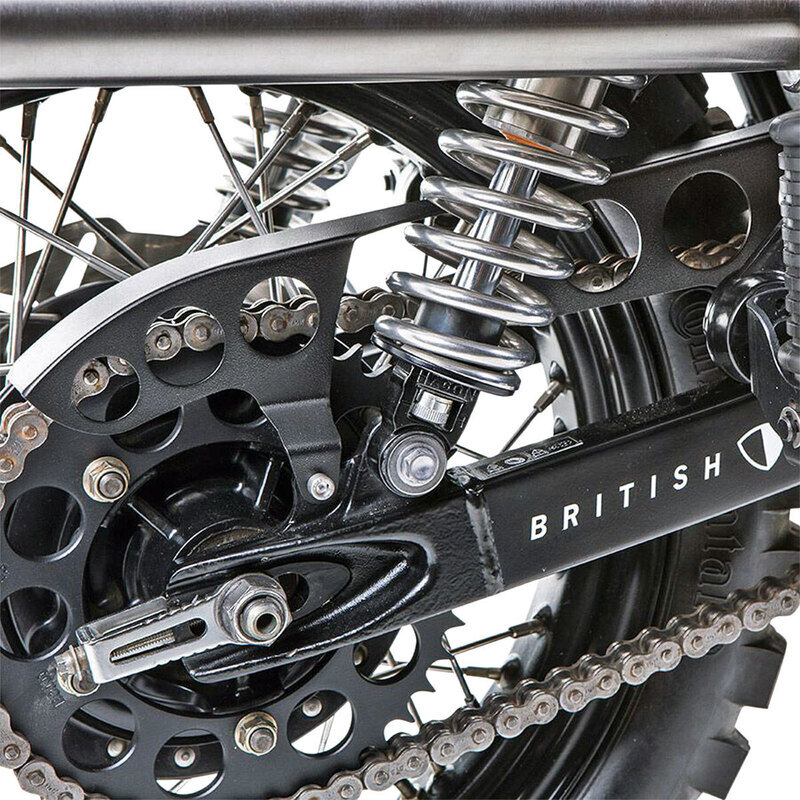 Transmission chain protection Triumph Bonneville -'15 British Customs black
