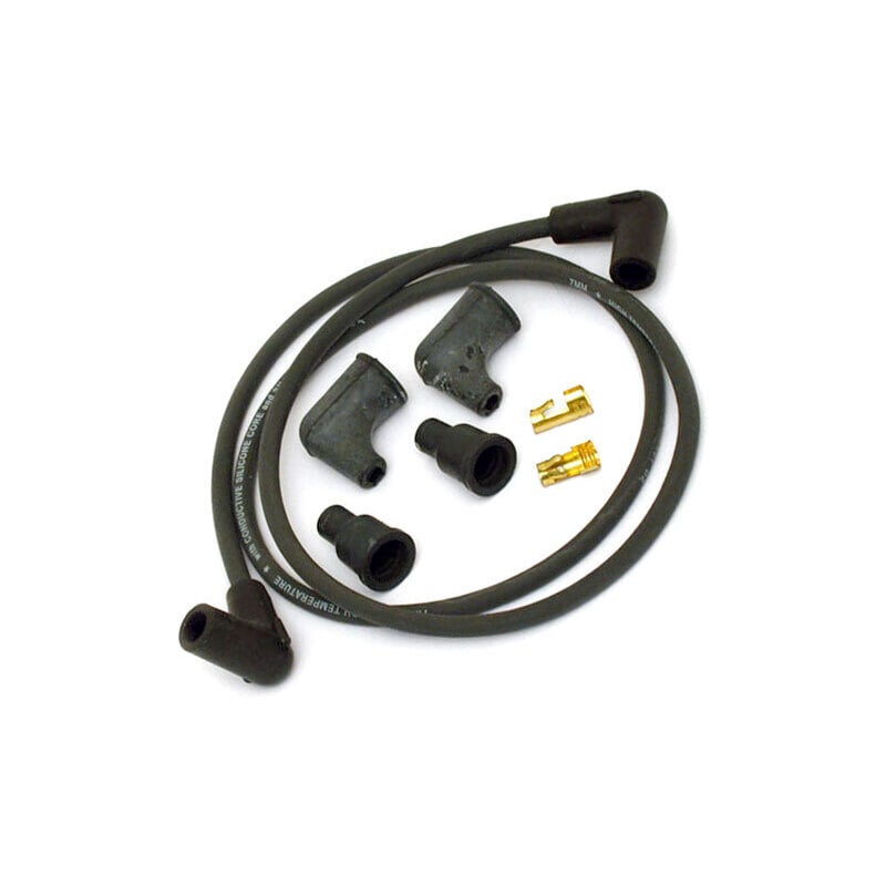 Ignition cable 7mm kit Dynatek black suppression 90° 2 cylinders