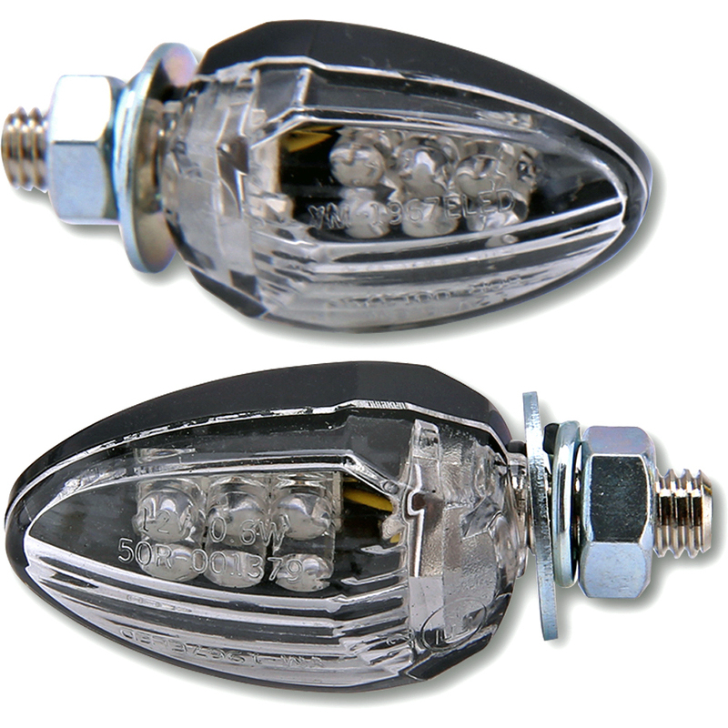 Led winkers Drop black matt pair