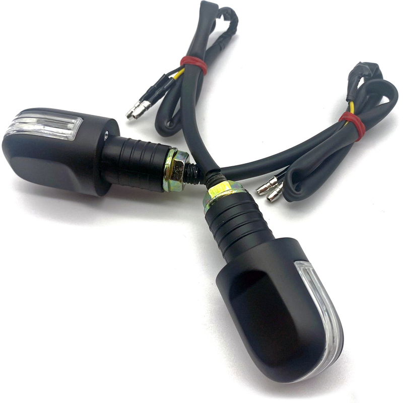 Led winker bar-end Bullet black matt pair