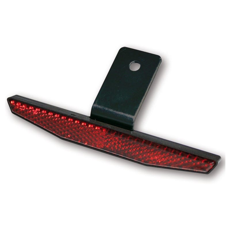 Rear reflector 125x18mm complete red