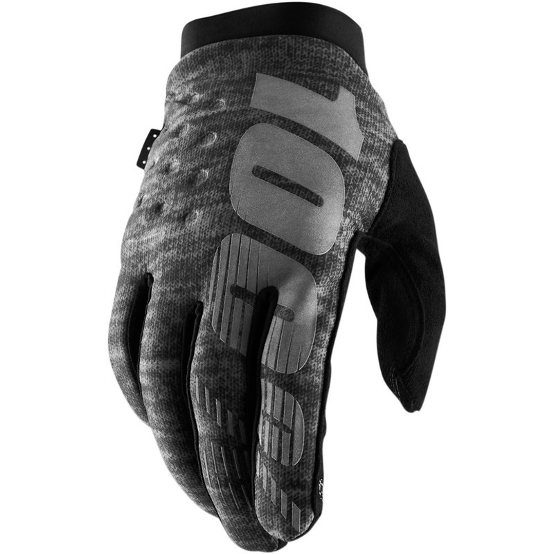 Motorcycle gloves 100% Brisker grey