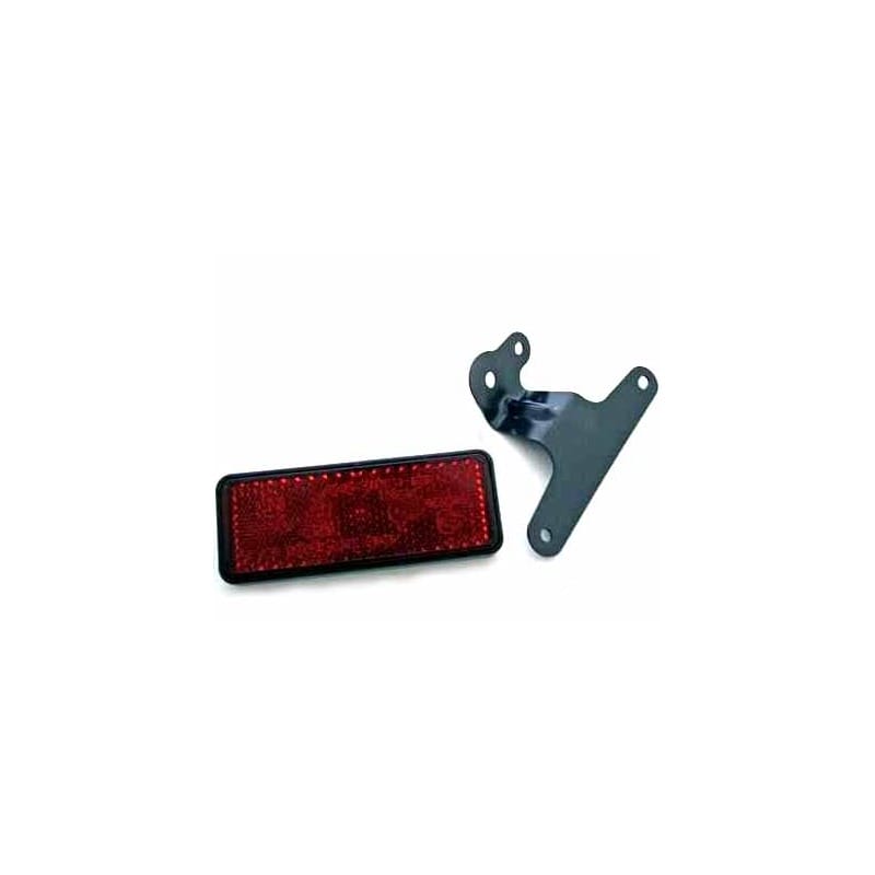 Rear reflector 91x36mm complete red