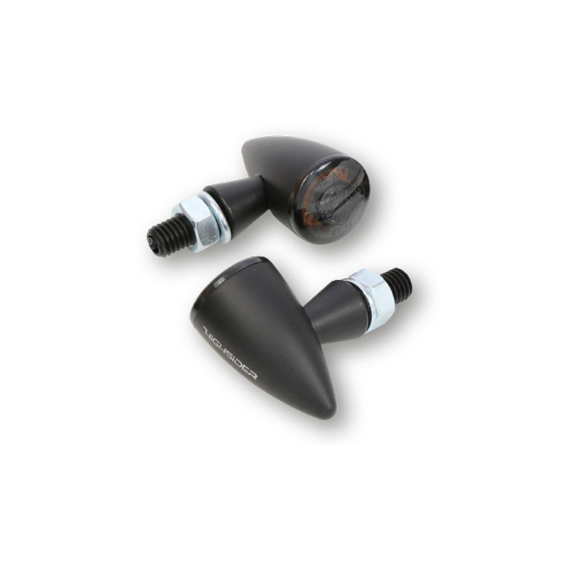 Led winkers Highsider Apollo Bullet black taillight combo smoked pair
