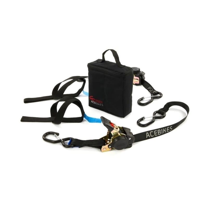 Motorcycle tie downs ratchet AceBikes Heavy Duty pair