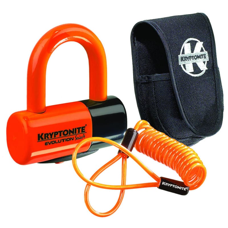 Motorcycle lock Kryptonite Evolution kit orange