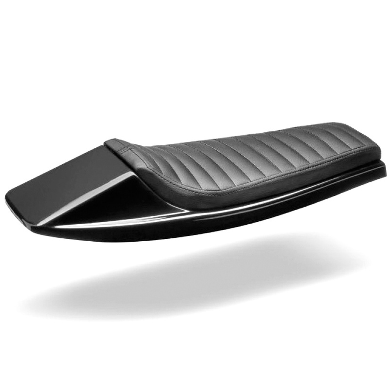 Universal motorcycle complete seat Flat Track black