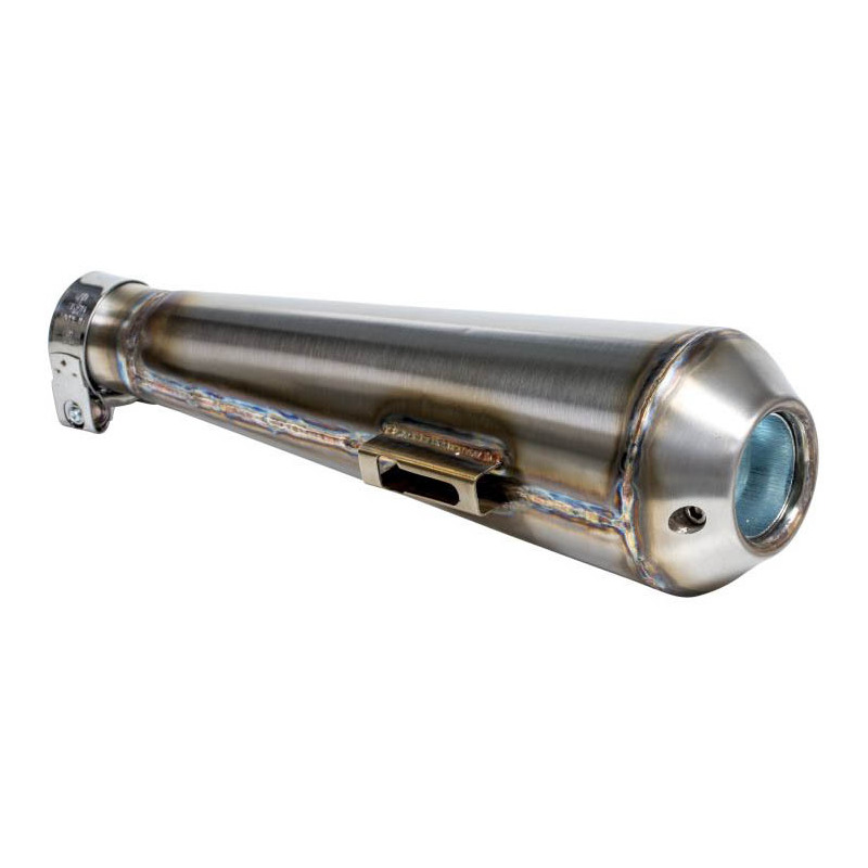 Auspuff Schalldämpfer Megaton TIG 45mm edelstahl seiten halterung