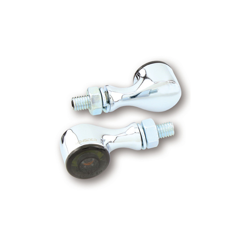 Led winkers Highsider Apollo Classic chrome smoked pair