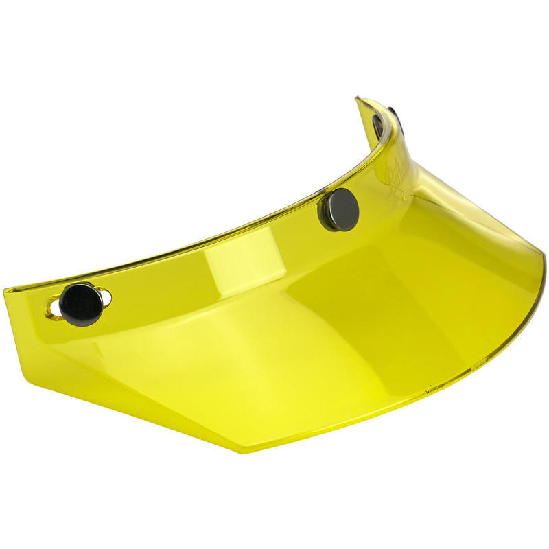 Motorcycle helmet visor Biltwell 3 snaps yellow