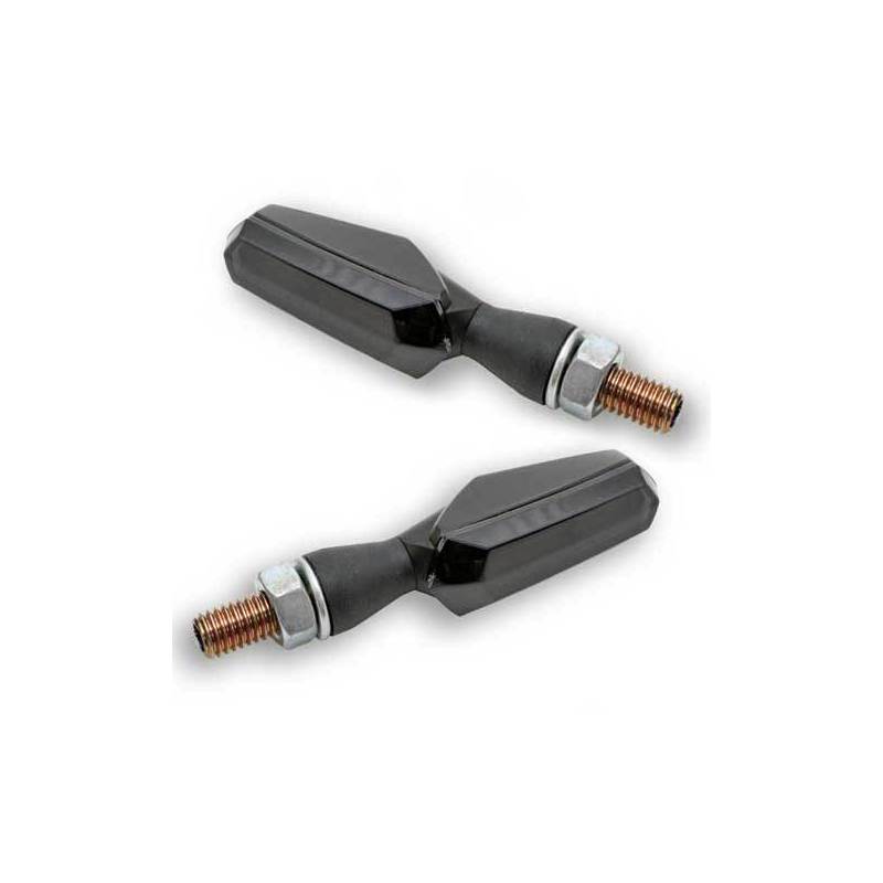 Led winkers Scuro black matt smoked pair