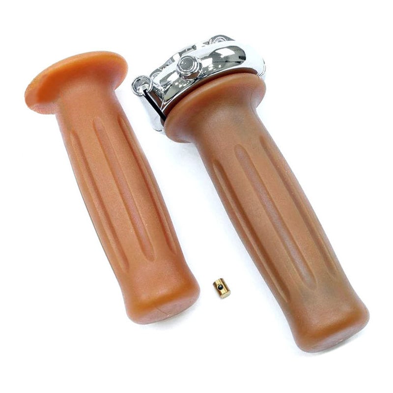 Gasgriff 22mm einzugig Tommaselli Rally chrom