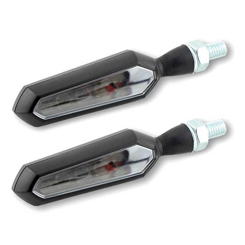 Led winkers sequence light Sora black matt mirror pair