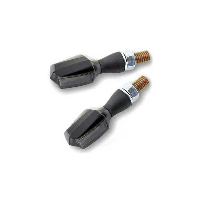 Led winkers Block black matt smoked pair