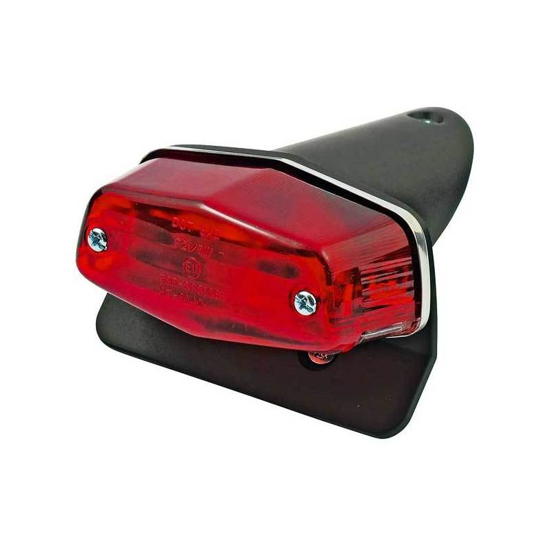 Halogen tail light Lucas Replica mini black license plate holder