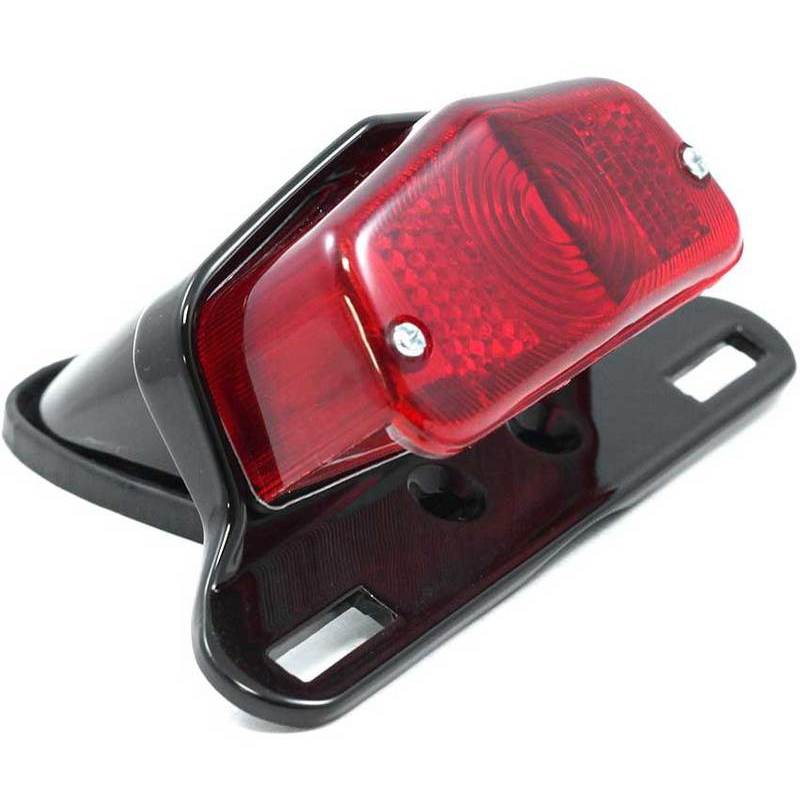 Halogen tail light Lucas Replica black license plate holder