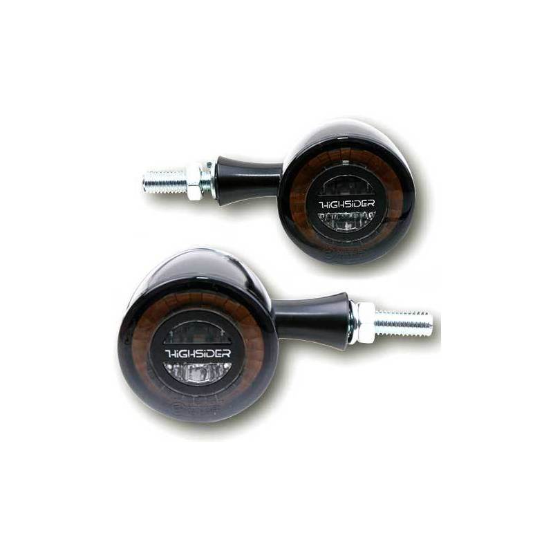 Led winkers Highsider Rocket Bullet black smoked pair