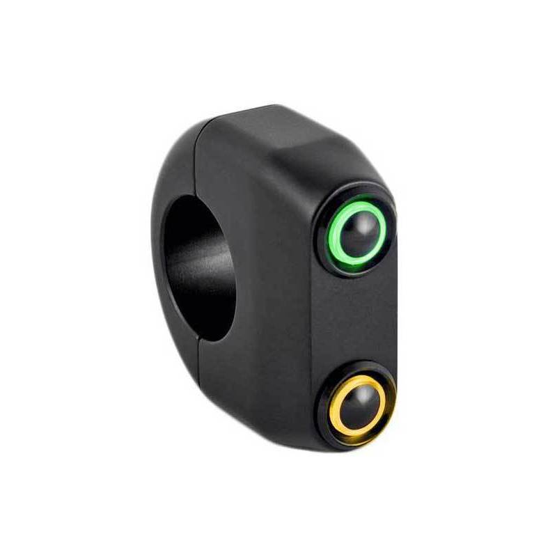 Button set 22mm Rebel Moto M-Switch 2 LED black
