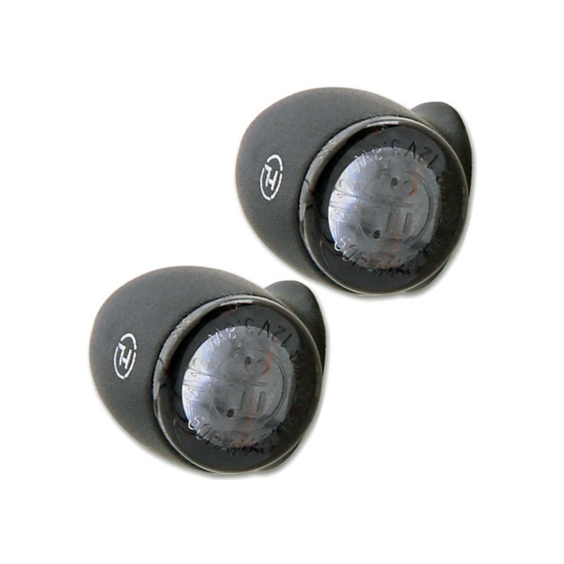 Led winkers Highsider Proton Two black matt smoked pair