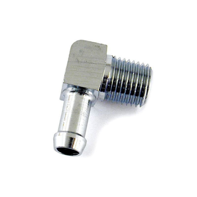 Tank joint 90° 1/4'' NPT male 5/16'' chrome