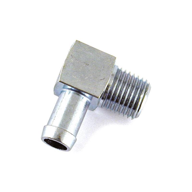 Tank joint 90° 1/4'' NPT male 3/8'' chrome