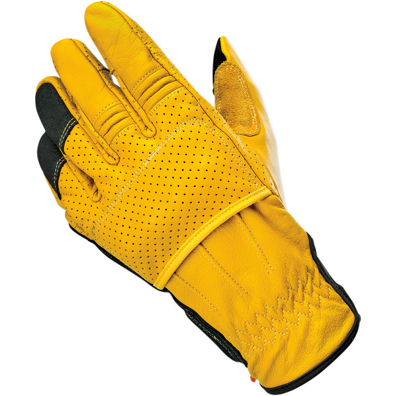 Motorcycle gloves Biltwell Borrego yellow