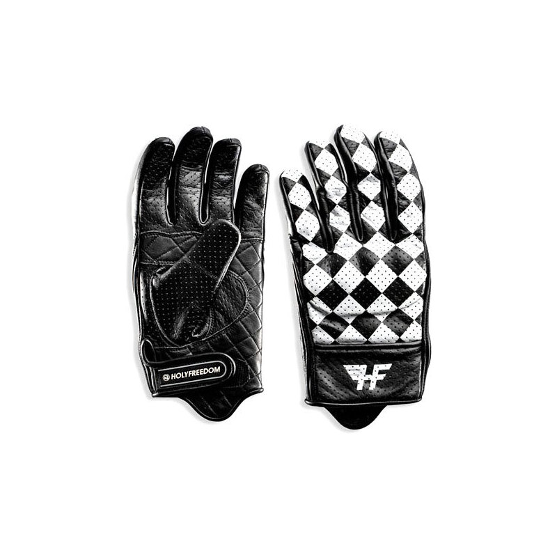 Motorcycle gloves Holy Freedom Bullit black/white