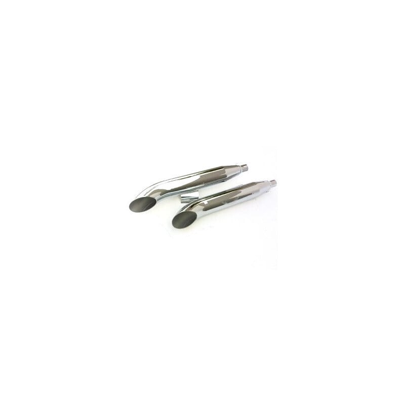 silenciador de escape moto morini excalibur marving legend cromo par