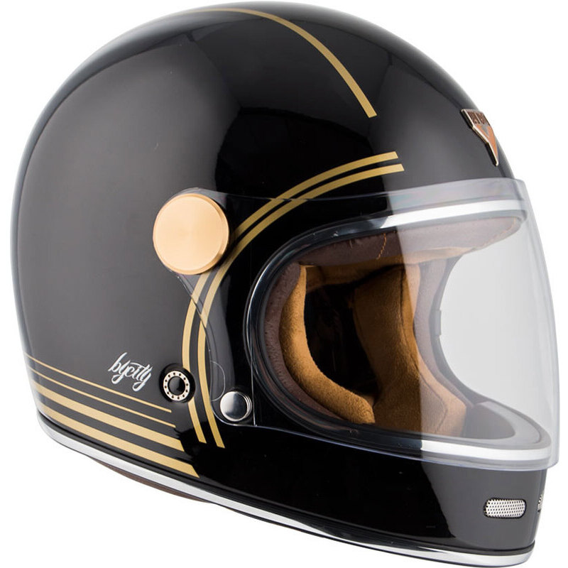 Motorcycle helmet full face By City Roadster II black/gold